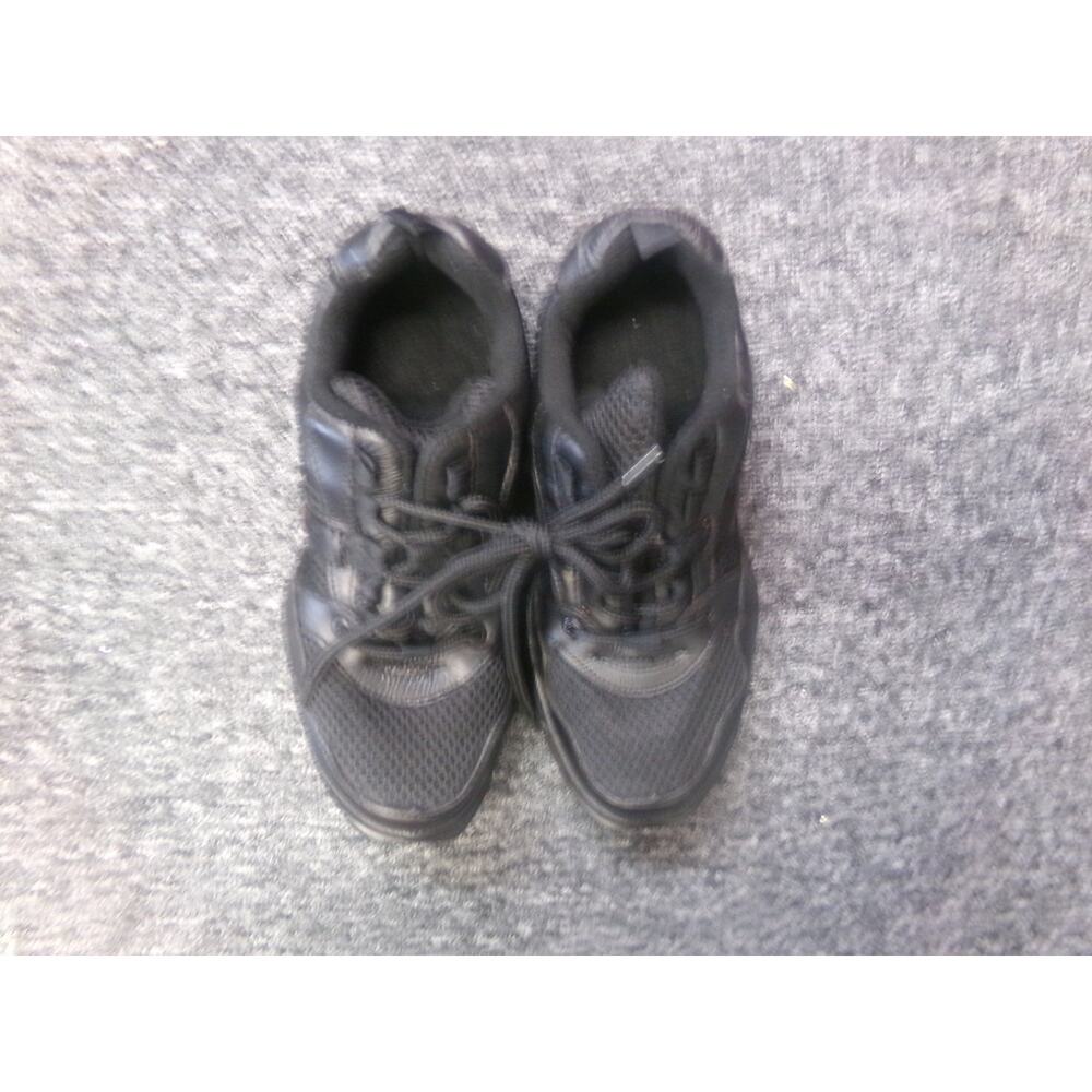 Dance Hip Hop Shoes Dance Class Kids 5M Sneakers Leather Lace Up Split Sole
